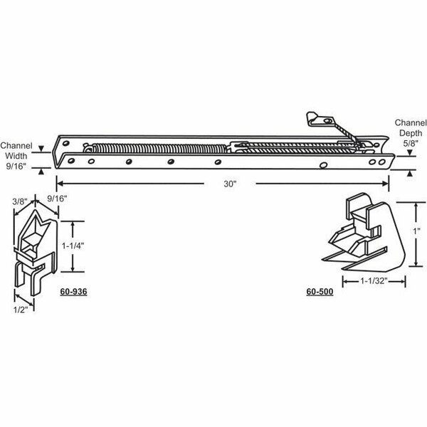 Strybuc 30in Window Channel Balance 60-293-36